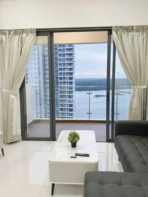 Minimalist Cgdb 2R2B High Rise Seaview Apartment Johor Bahru Malaysia